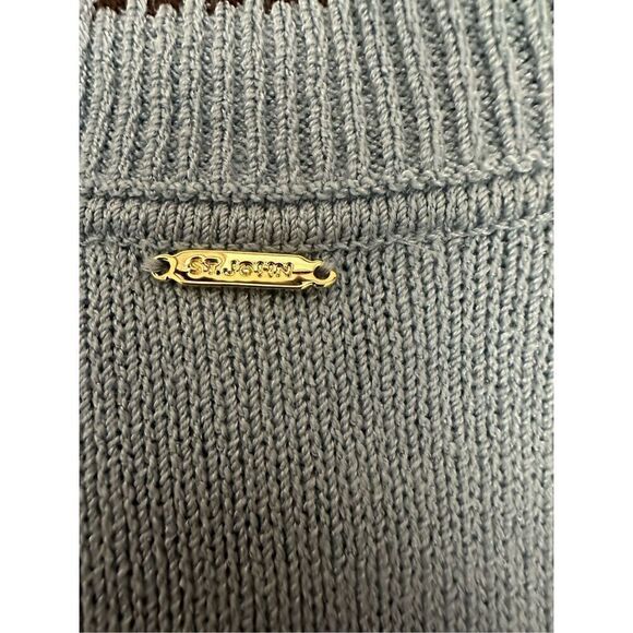 St. John Sport By Marie Gray Blue Knit Full Zip Women's Blazer Jacket Size  S - Picture 7 of 13